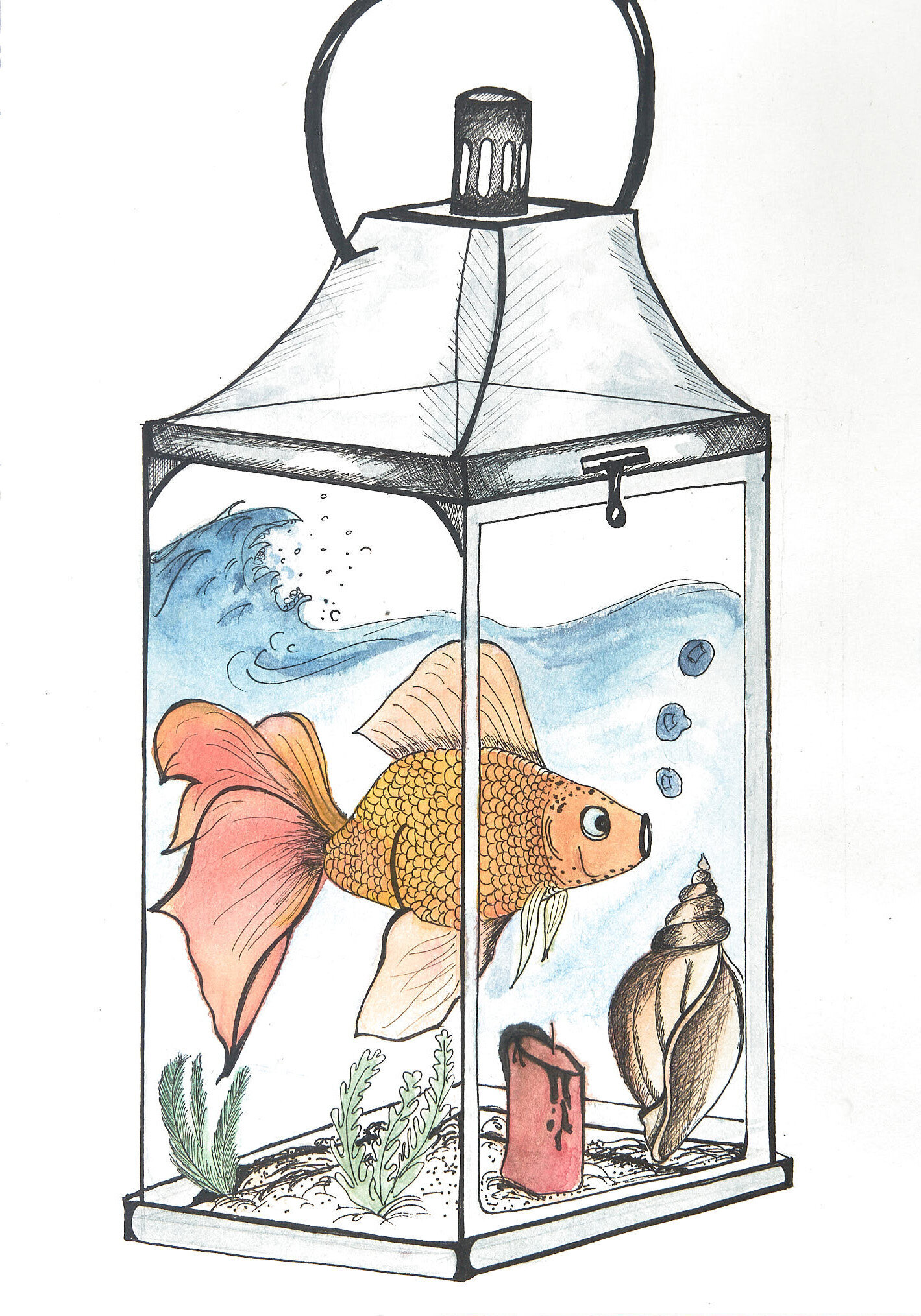 Childbook Illustration Goldfish