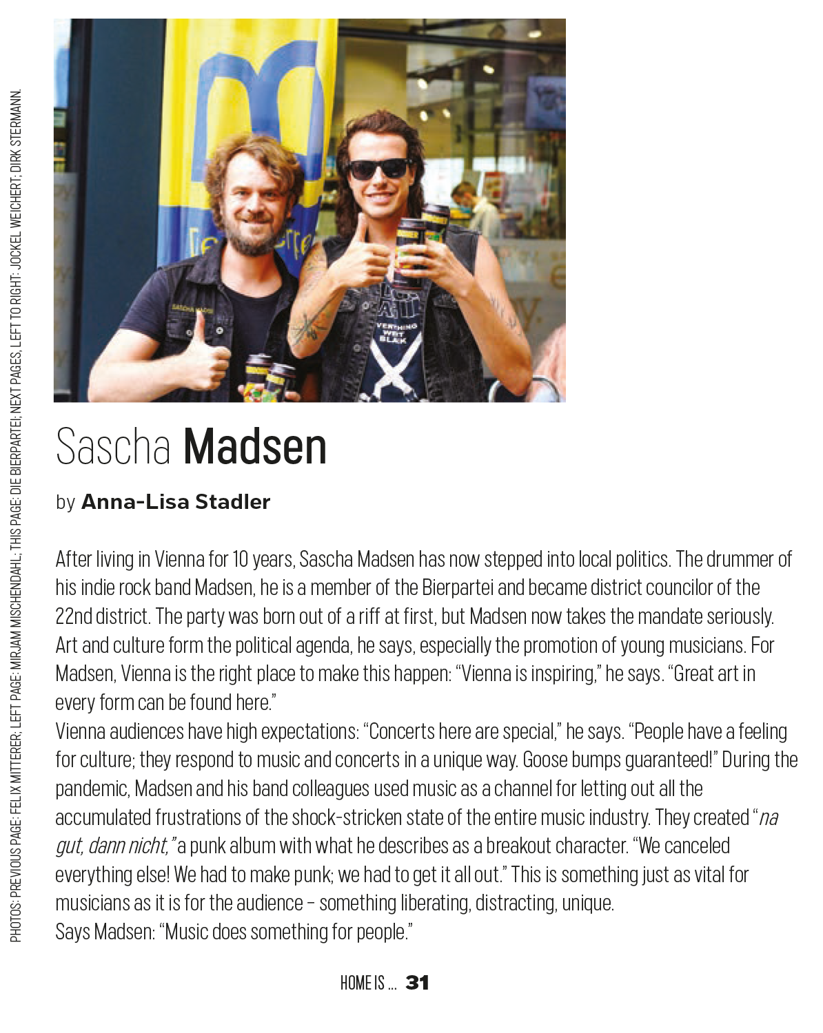 Metropole Magazin Artikel Sascha Madsen